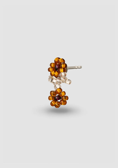 Brown Flower Ear Stick 