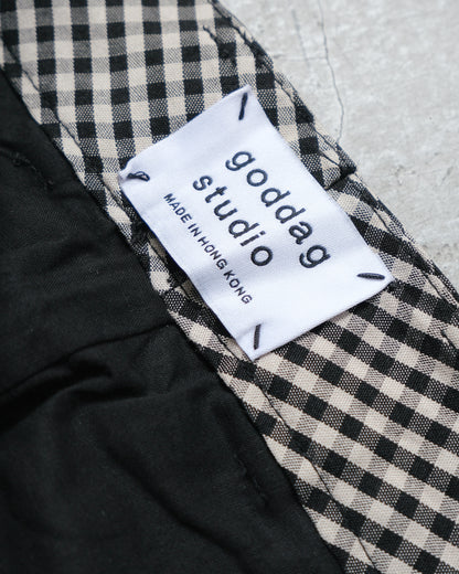 Checked wide leg pants