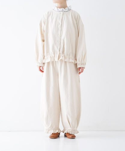 (Upcyclelino) Cotton Linen Omi-zarashi Two-way Tops
