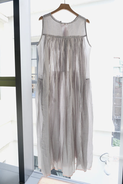 Poppy grey chateau checked dress