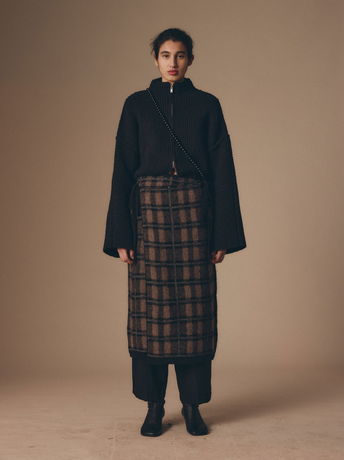 COPERTA Skirt - Black/Taupe
