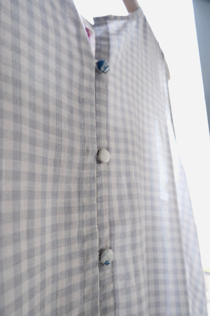 Poppy grey chateau checked dress