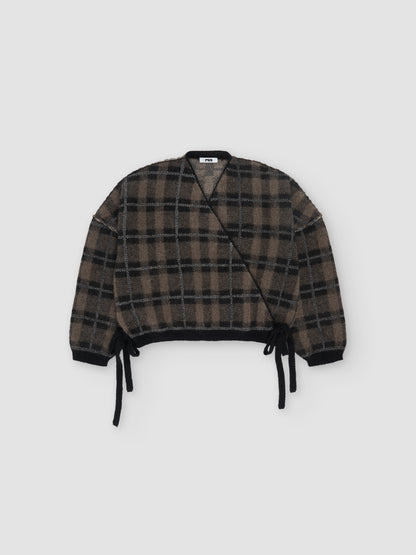HOKKORI cardigan - Black / Taupe