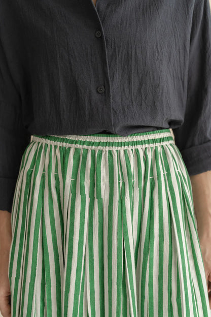 Pre order| RB Willa green striped skirt