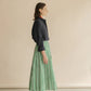 RB | Willa green striped skirt