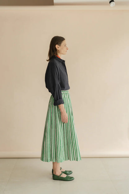 Pre order| RB Willa green striped skirt
