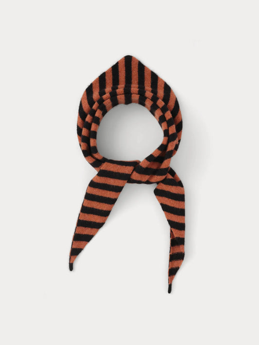 STRIPE TRIANGLE NECKERCHIEF BLACK & IRON OXIDE