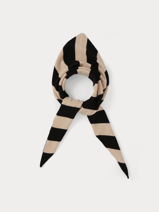 LARGE STRIPE TRIANGLE BLACK & OATMEAL