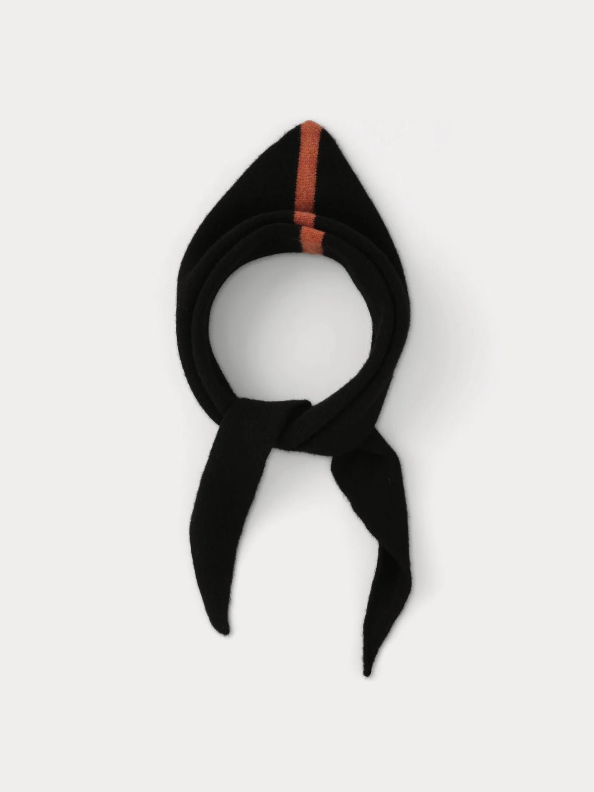 SINGLE STRIPE TRIANGLE NECKERCHIEF BLACK & IRON OXIDE