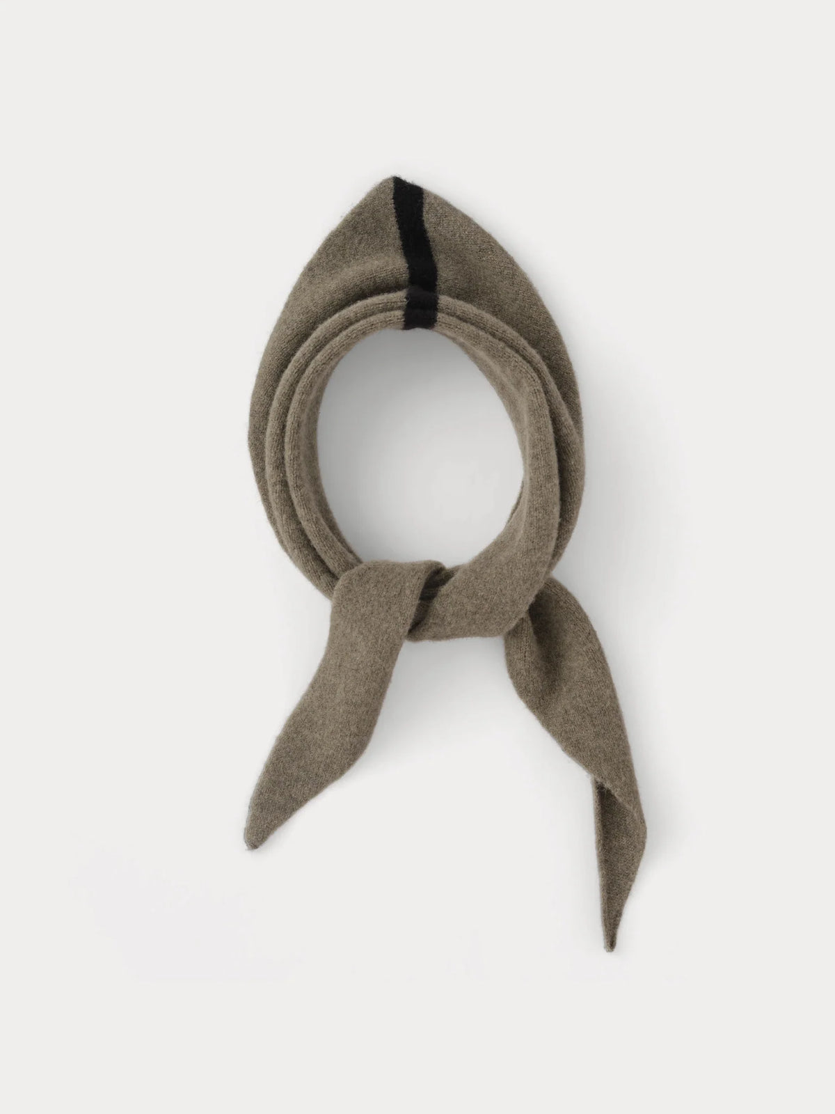 SINGLE STRIPE TRIANGLE NECKERCHIEF MOSS & BLACK