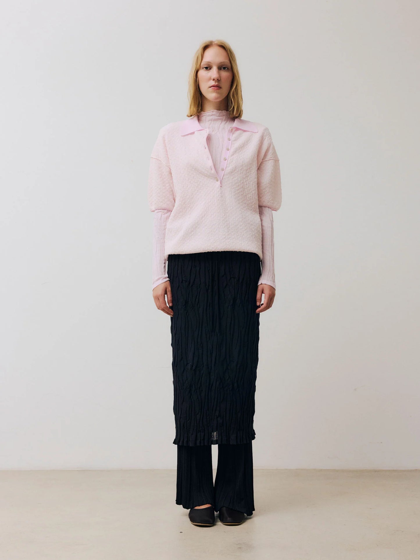 Mantel polo - Pale Pink