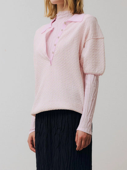 Mantel polo - Pale Pink