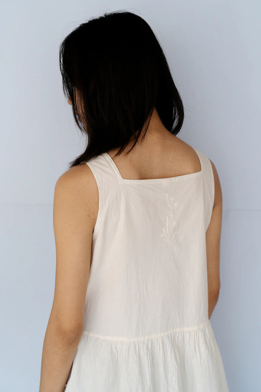 Nadia natural white dress