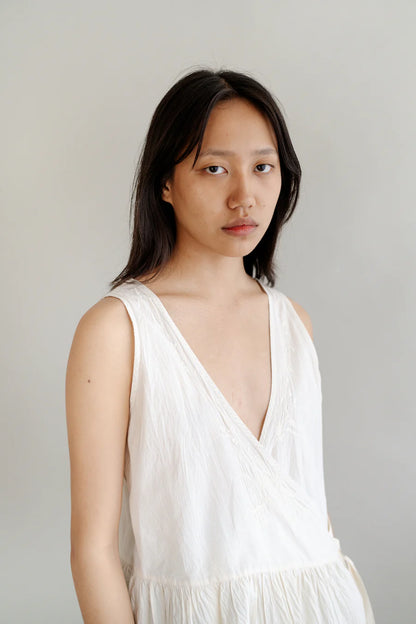 Nadia natural white dress