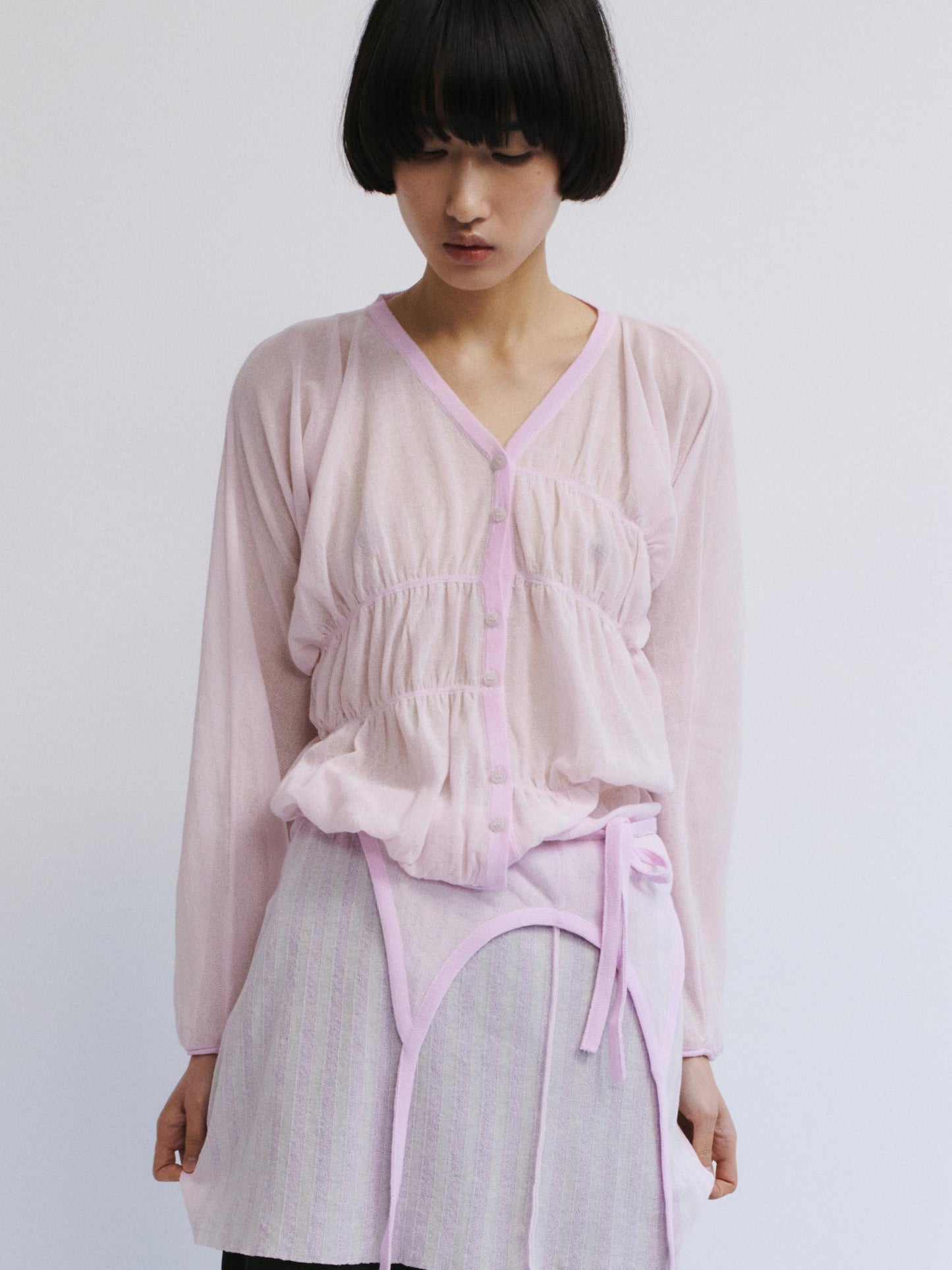 Oboro Cardigan - pale pink