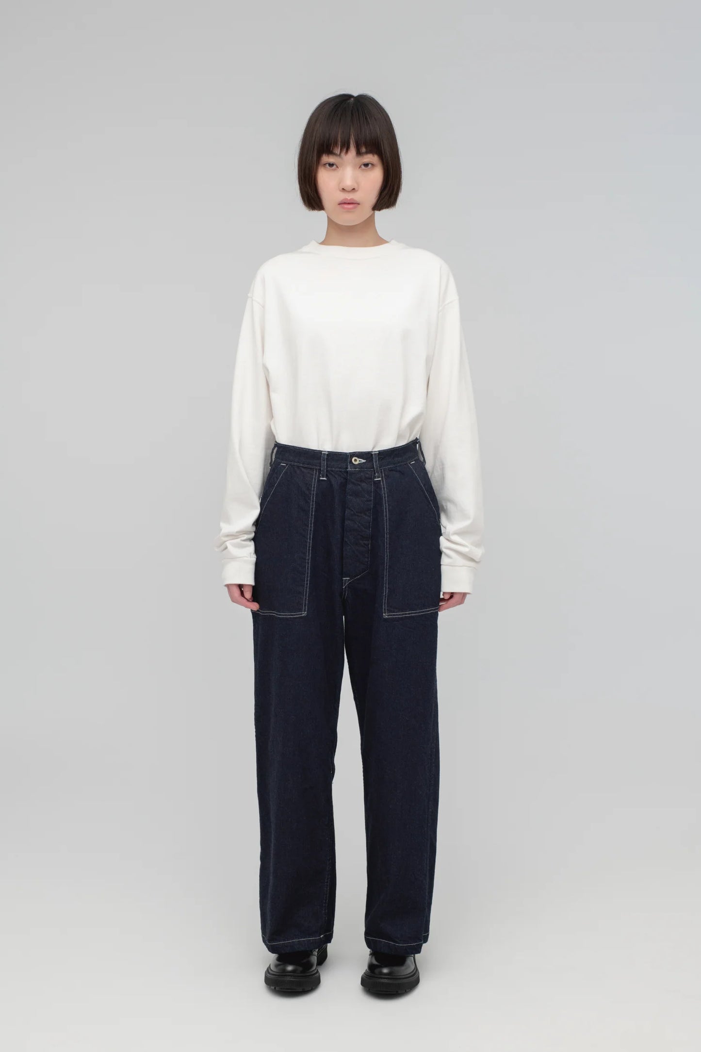 Denim baker pants (Dark Navy)