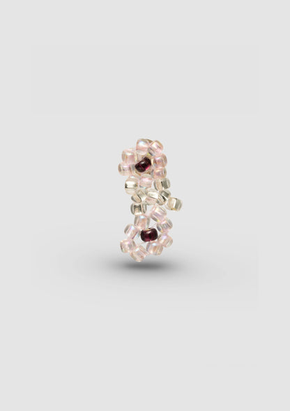 Pink Flower Ear Stick 