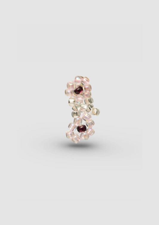 Pink Flower Ear Stick 
