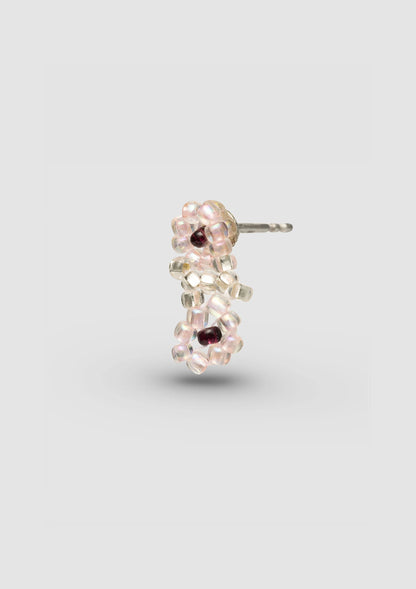 Pink Flower Ear Stick 