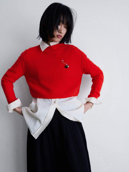 Fureru sweater - Tomato