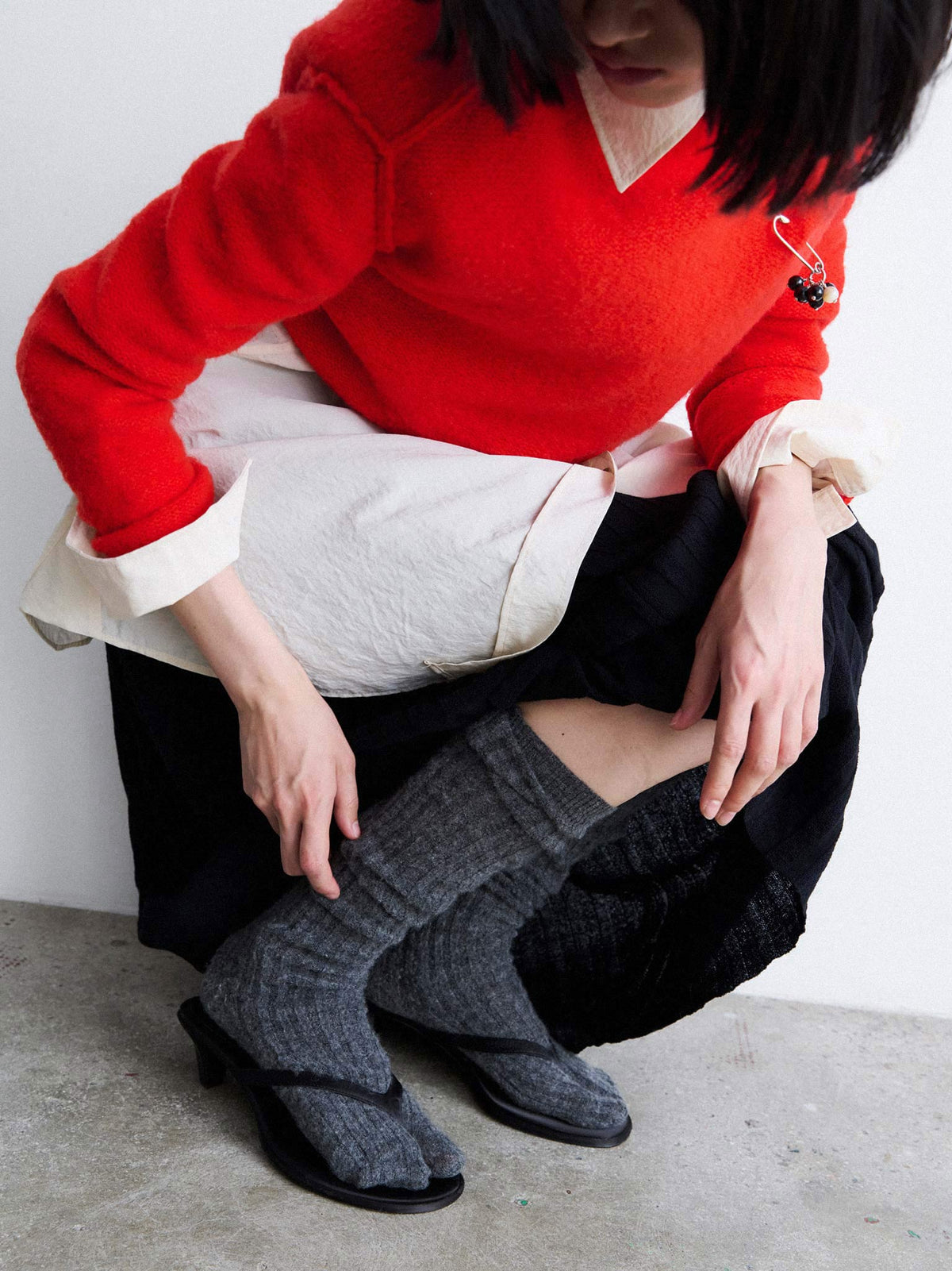 Fureru sweater - Tomato