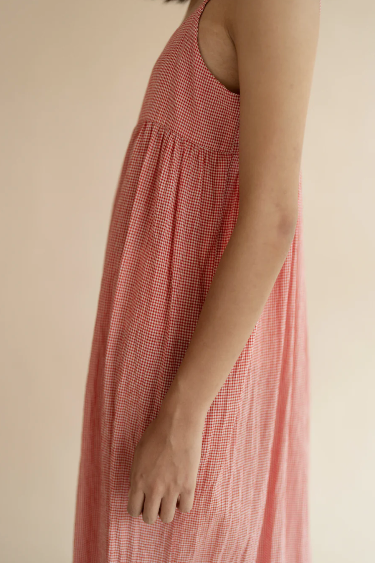 Maci red checked dress