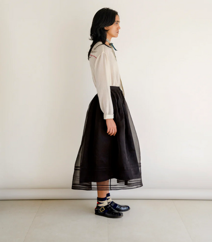 Lola black silk skirt