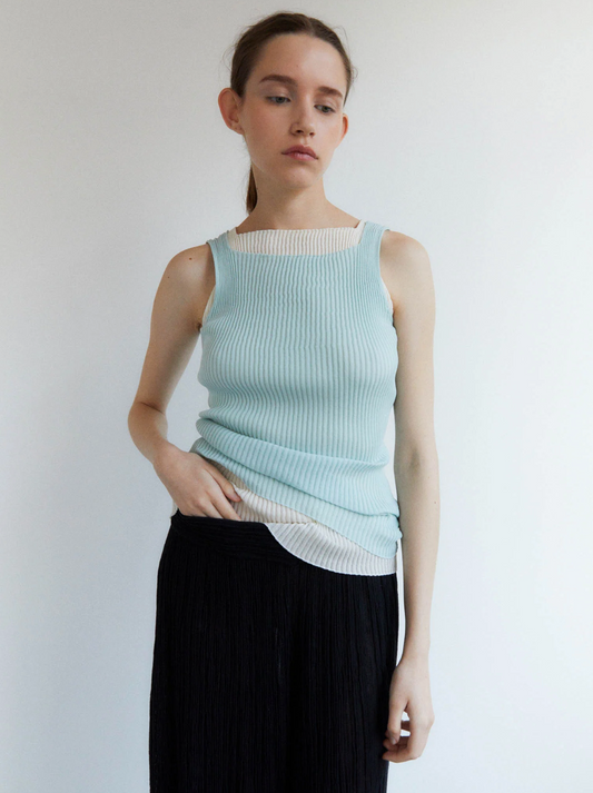 Junko baby blue top