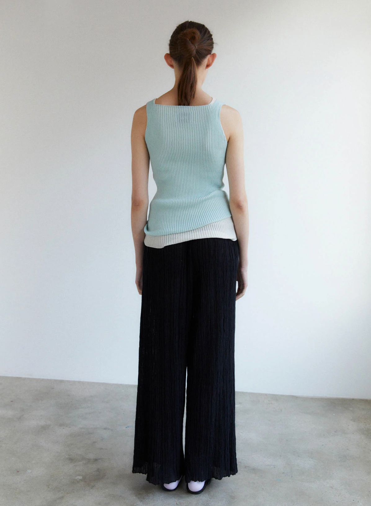 Junko baby blue top