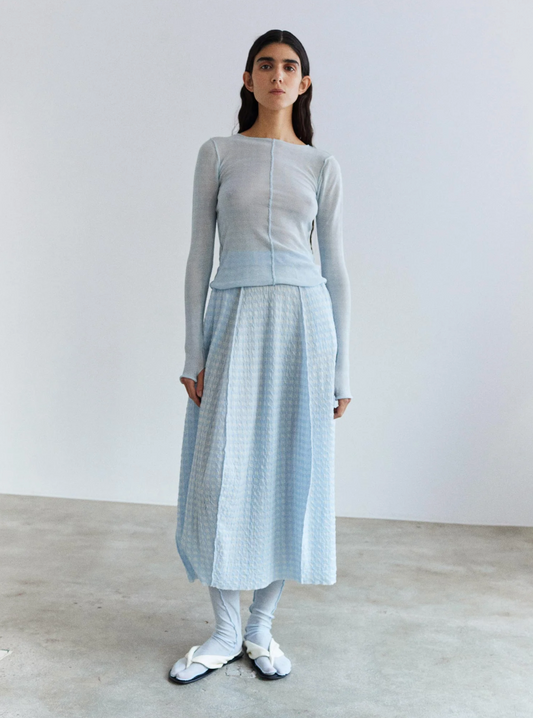Uovo skirt Balloon gingham skirt