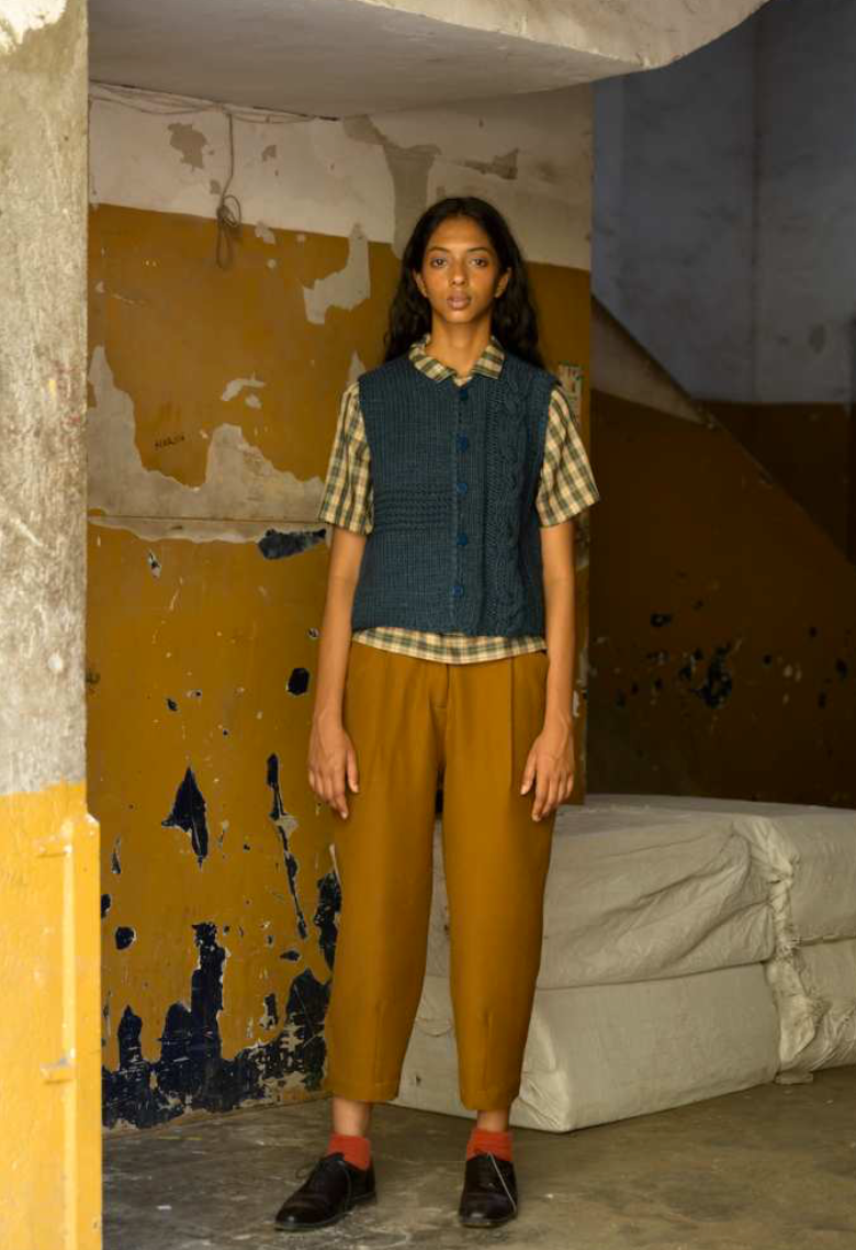Boby teal knit vest