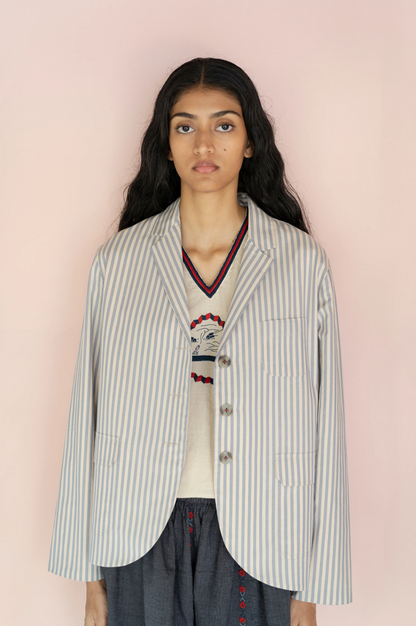 Bleu french striped jacket