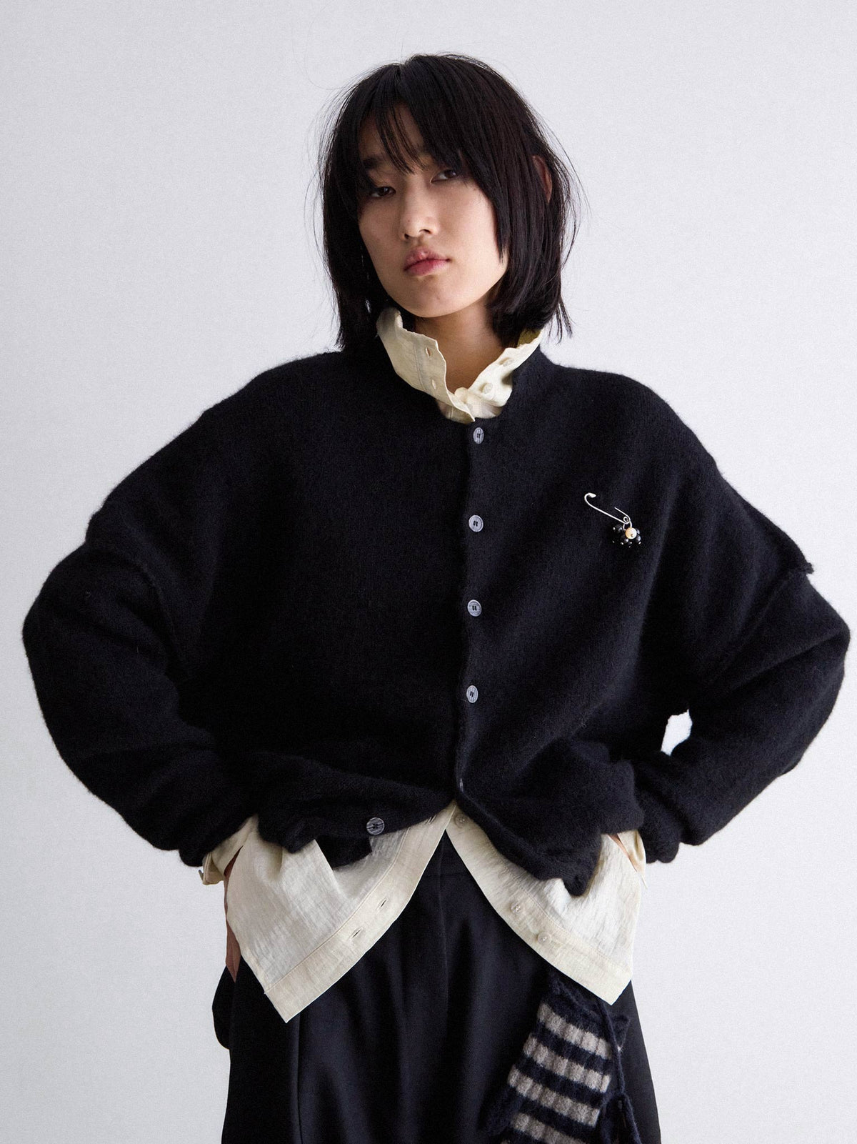 Wataame cardigan - Black