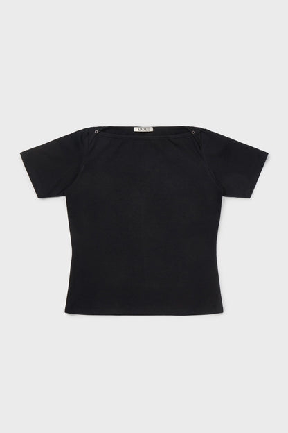 Baby snap t-shirt in in black