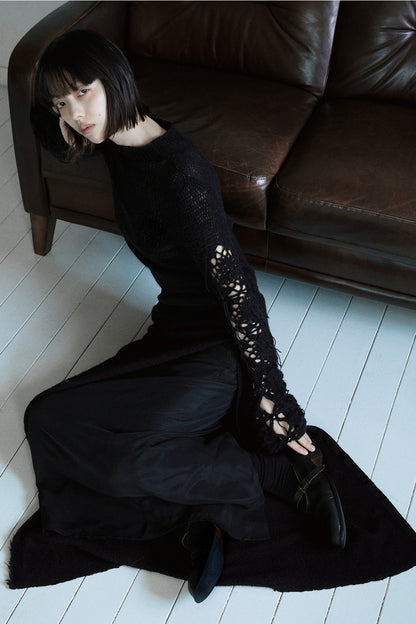 Crochet long sleeve knit