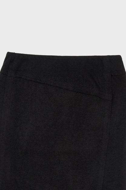 Knit maxi skirt in black