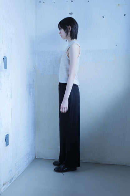 Knit maxi skirt in black