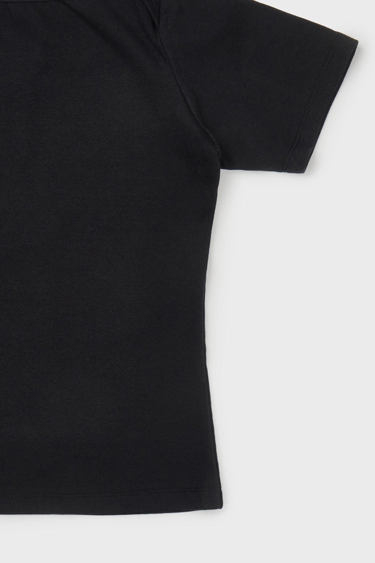 Baby snap t-shirt in in black