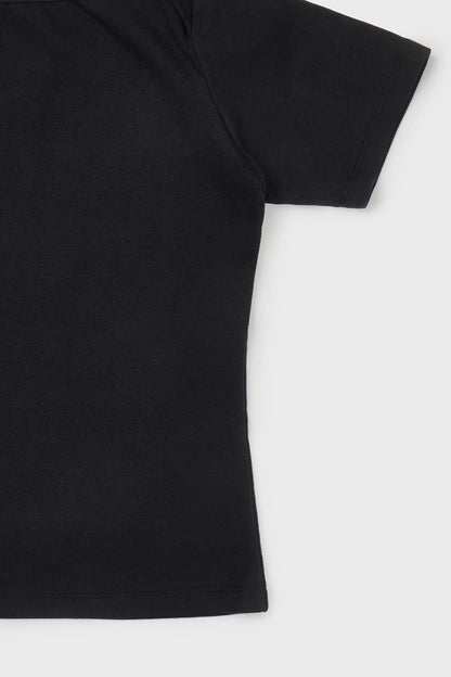 Baby snap t-shirt in in black