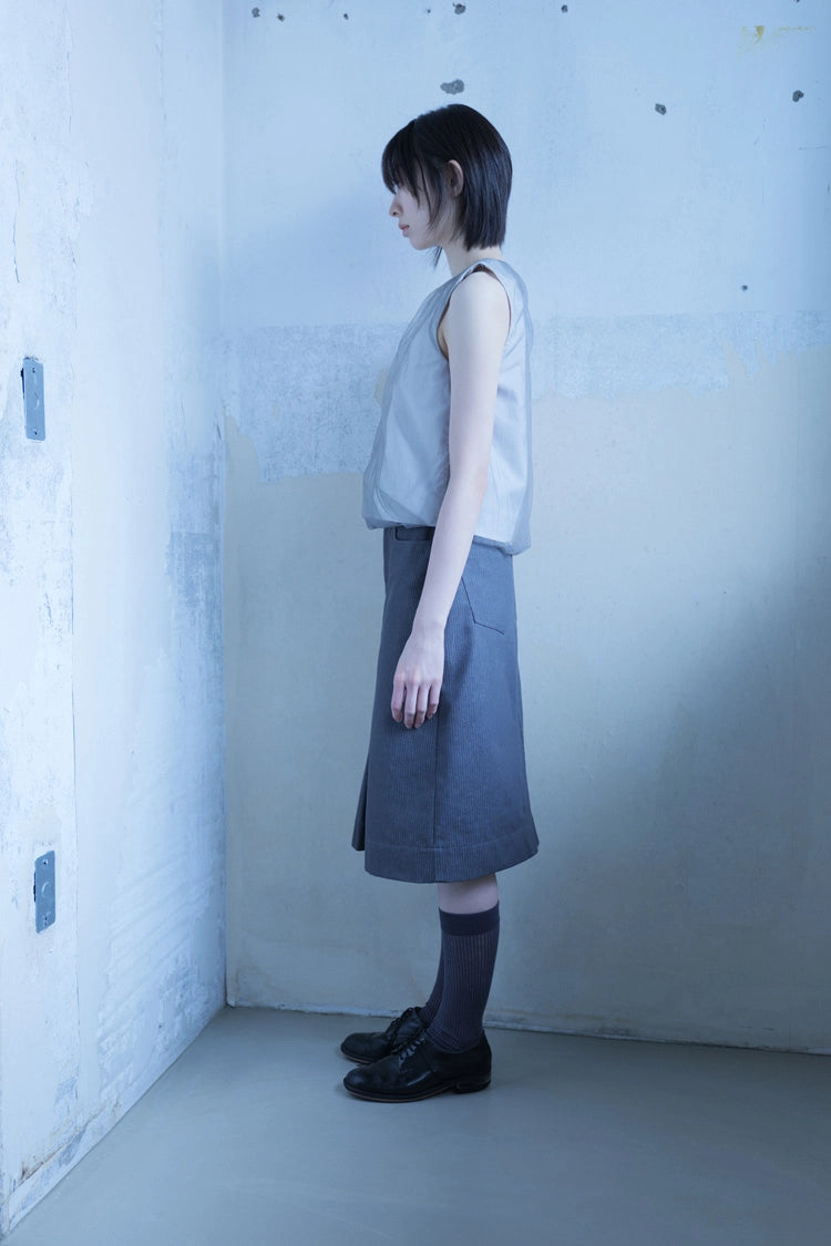 Pleated tulle top