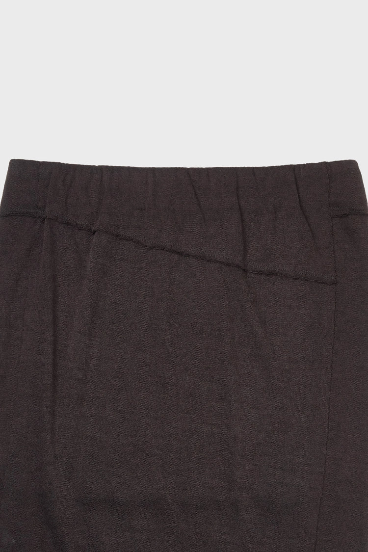 Knit maxi skirt in brown