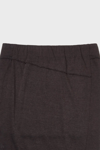 Knit maxi skirt in brown