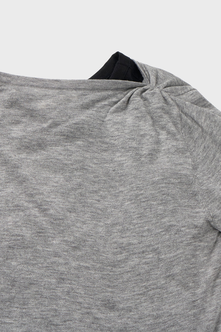 Cardigan layered jersey dress