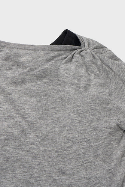 Cardigan layered jersey dress