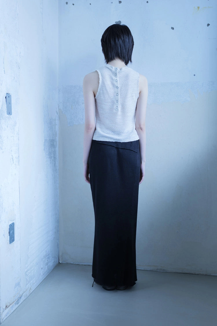 Knit maxi skirt in black