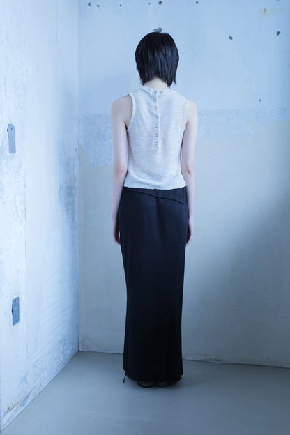 Knit maxi skirt in black
