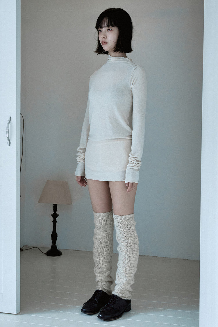 Chunky wool overknee socks