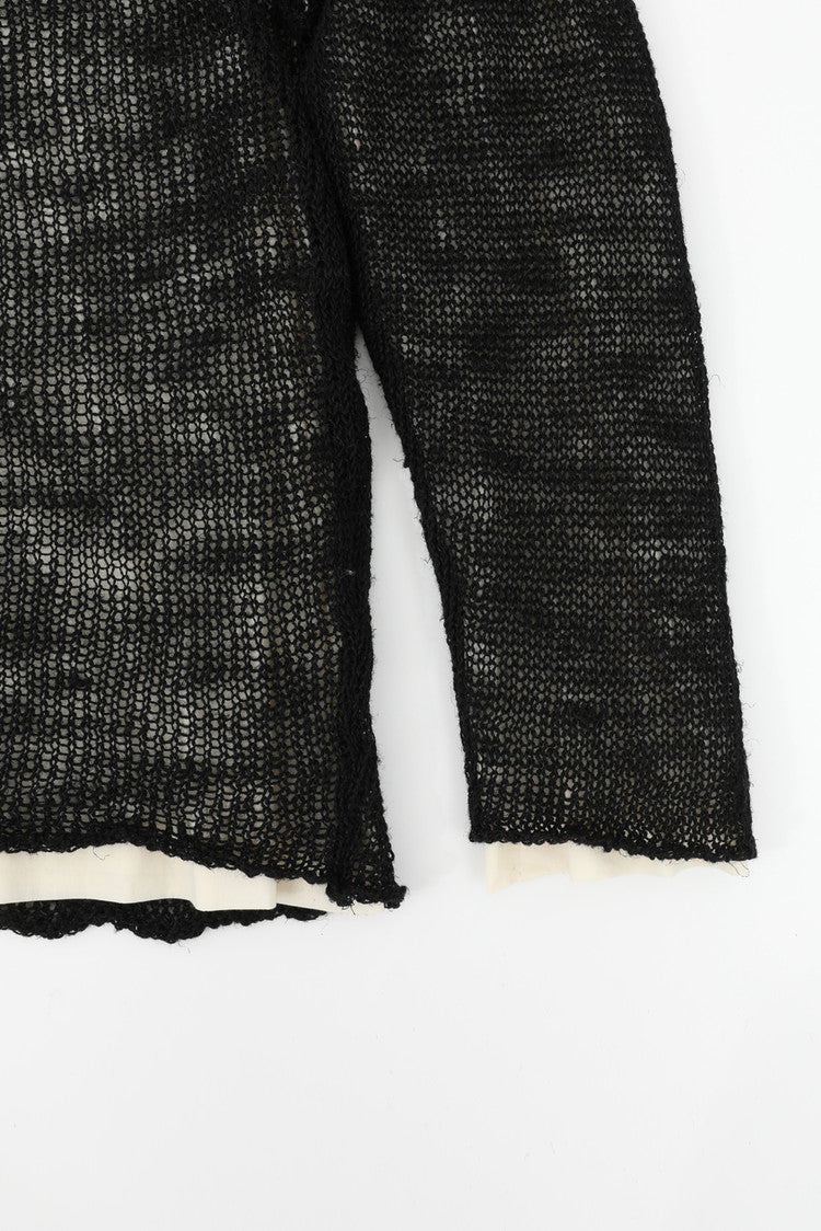 (Pre order) Double layered sweater in black
