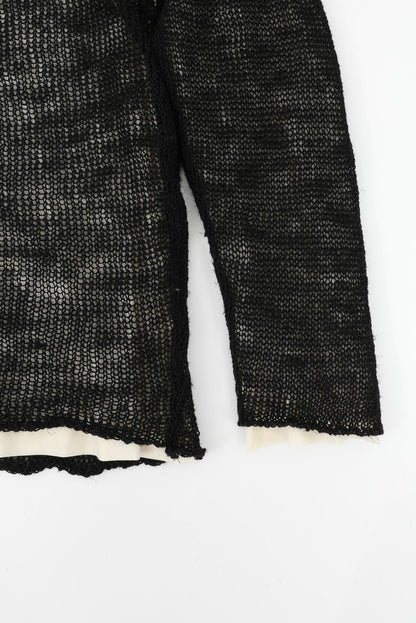 (Pre order) Double layered sweater in black