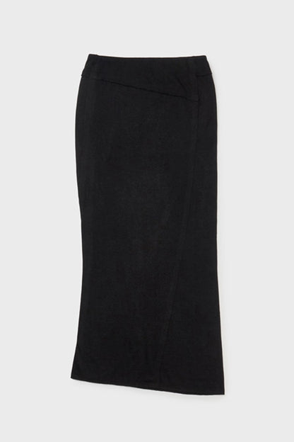 Knit maxi skirt in black